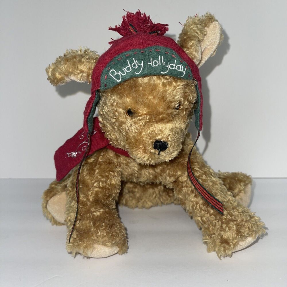 Hallmark BUDDY‎ HOLLYDAY 10" Christmas Puppy Dog Plush Bunnies by the Bay